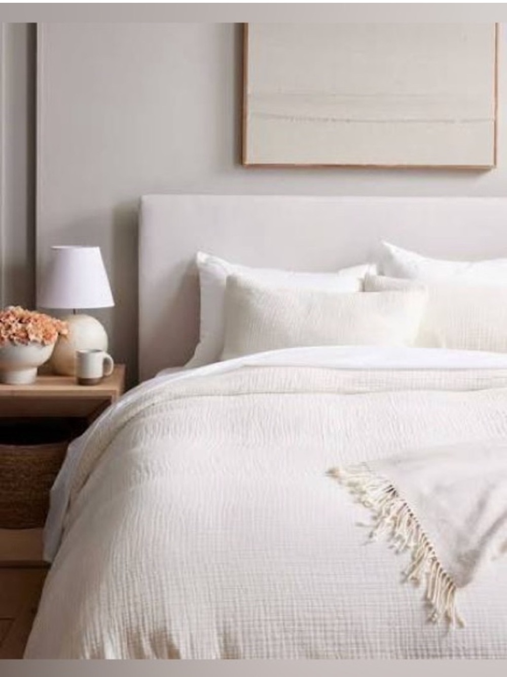 Quince Organic Cotton Airy Gauze Duvet Cover King/California King Size
